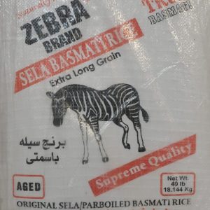 Zebra Sela Basmati White Bag 40LB